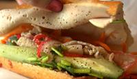 Banh Mi is a French baguette or bun you can eat in Vietnam